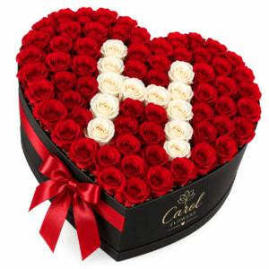 Heart of roses With Letter