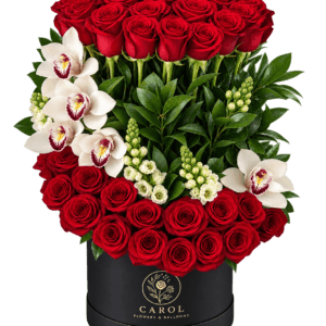Passion Roses With Orchids
