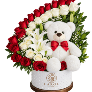 Roses and Teddy Bear